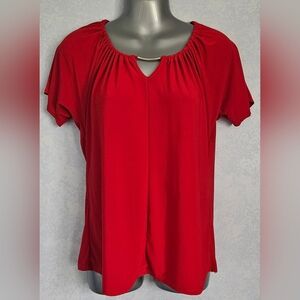 DOTS Womens Key Hole Blouse L